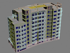 apartment building7 Modèle 3D