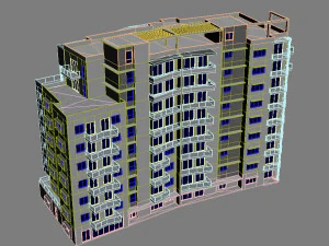 apartment building7 3D Model