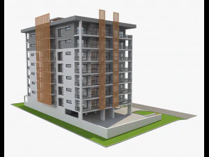 apartment building 8 3D Model