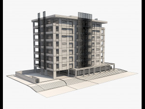 apartment building 8 3D Model