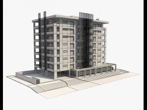 apartment building 8 3D Model
