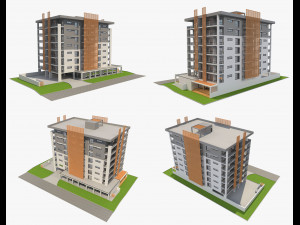 apartment building 8 3D Model