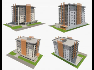 apartment building 8 3D Model