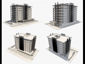 apartment building 8 3D Model