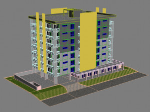 apartment building 8 3D Model