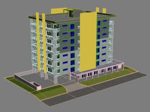apartment building 8 3D Model