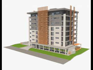 apartment building 8 3D Model