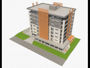 apartment building 8 3D Model