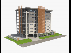 apartment building 8 3D 모델