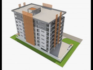 apartment building 8 3D Model