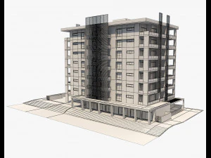 apartment building 8 3D Model