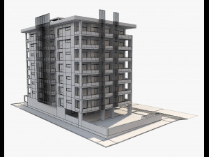 apartment building 8 3D Model