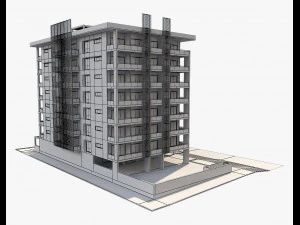 apartment building 8 3D Model