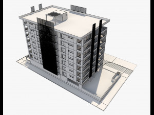 apartment building 8 3D Model