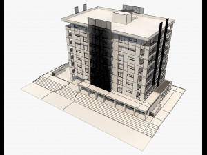 apartment building 8 3D Model