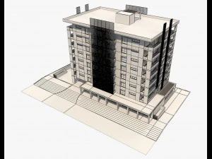 apartment building 8 3D Model
