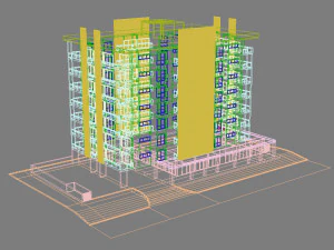 apartment building 8 3D Model