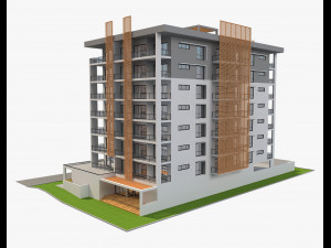 apartment building 8 3D Model