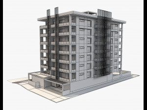 apartment building 8 3D Model