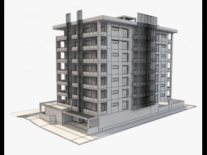 apartment building 8 3D Model