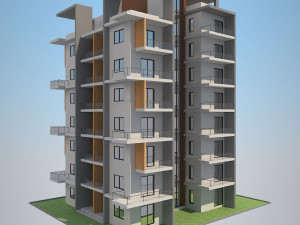 apartment building9 3D-Modell