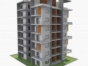 apartment building9 3D Model
