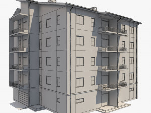 apartment building10 3D 모델