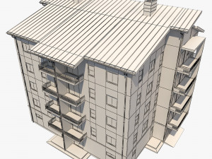 apartment building10 3D 모델