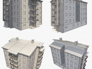 apartment building10 3D 모델