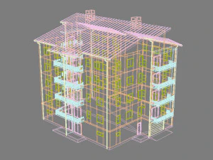 apartment building10 3D Model