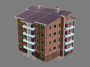 apartment building10 3D Model