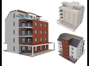 apartment house 1 3D 모델