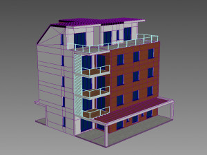 apartment house 1 3D Model