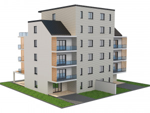 residential building 1 Model 3D