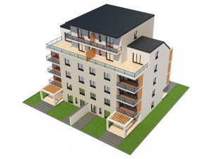 residential building 1 Model 3D