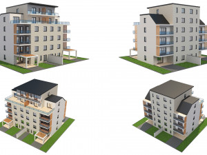residential building 1 Model 3D