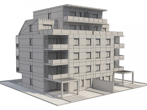 residential building 1 Model 3D