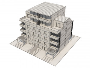 residential building 1 Model 3D