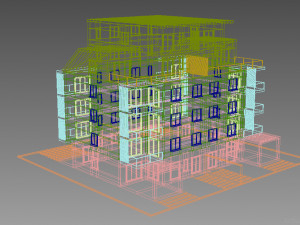 residential building 1 Model 3D