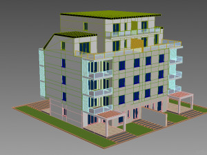 residential building 1 Model 3D