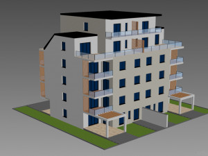 residential building 1 Model 3D