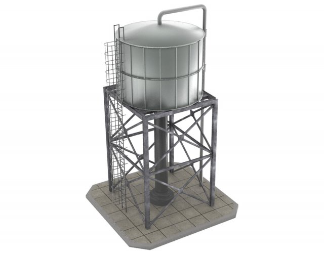 water tank 1 3Dモデル .c4d .max .obj .3ds .fbx .stl .blend 