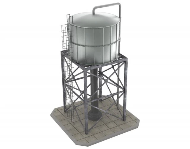 water tank 1 3D Model .c4d .max .obj .3ds .fbx .stl .blend 