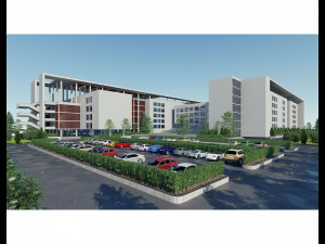 school building 1 3D 모델