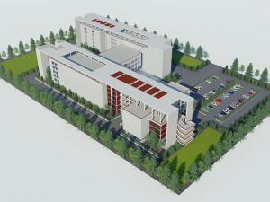school building 1 Modelo 3D