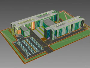 school building 1 3D Model