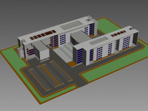 school building 1 Modelo 3D