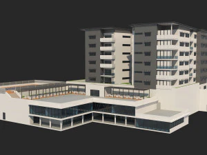hotel building 1 3D Model