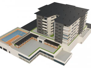 hotel building 1 3D Model