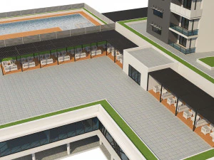 hotel building 1 3D Model